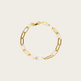 Cora Link Bracelet with Pearl Accent