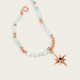 Amazonite & Rose Gold Beaded Bracelet