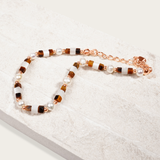Mini Pearl & Tiger Eye Beaded Bracelet