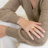 Mini Pearl & Tiger Eye Beaded Bracelet