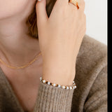 Mini Pearl & Tiger Eye Beaded Bracelet