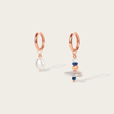 Cora Asymmetrical Pearl Huggies