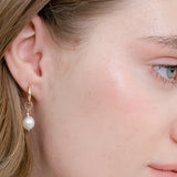 Cora Asymmetrical Pearl Huggies