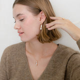 Flow Asymmetrical Biwa Pearl Earrings