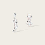 Flow Asymmetrical Biwa Pearl Earrings