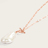 Cora Baroque Pearl T-Lock Necklace