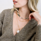 Cora Baroque Pearl T-Lock Necklace