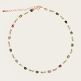 Mixed Jade & Peridot Beaded Choker Necklace