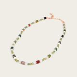 Mixed Jade & Peridot Beaded Choker Necklace