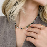 Mixed Jade & Peridot Beaded Choker Necklace