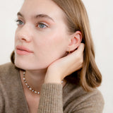 Mini Pearl & Tiger Eye Beaded Choker Necklace