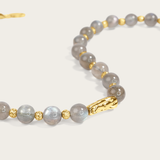 Labradorite & Gold Beaded Necklace