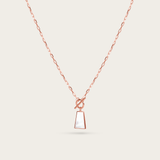 Cora Mother of Pearl T-Lock Necklace