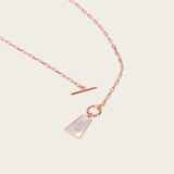 Cora Mother of Pearl T-Lock Necklace