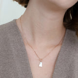 Cora Mother of Pearl T-Lock Necklace