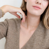 Mira Station Necklace with Drop Pendant