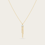 Mira Blue Opal Tassel Necklace