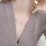 Mira Blue Opal Tassel Necklace