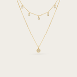 Pavé Coin Layered Necklace