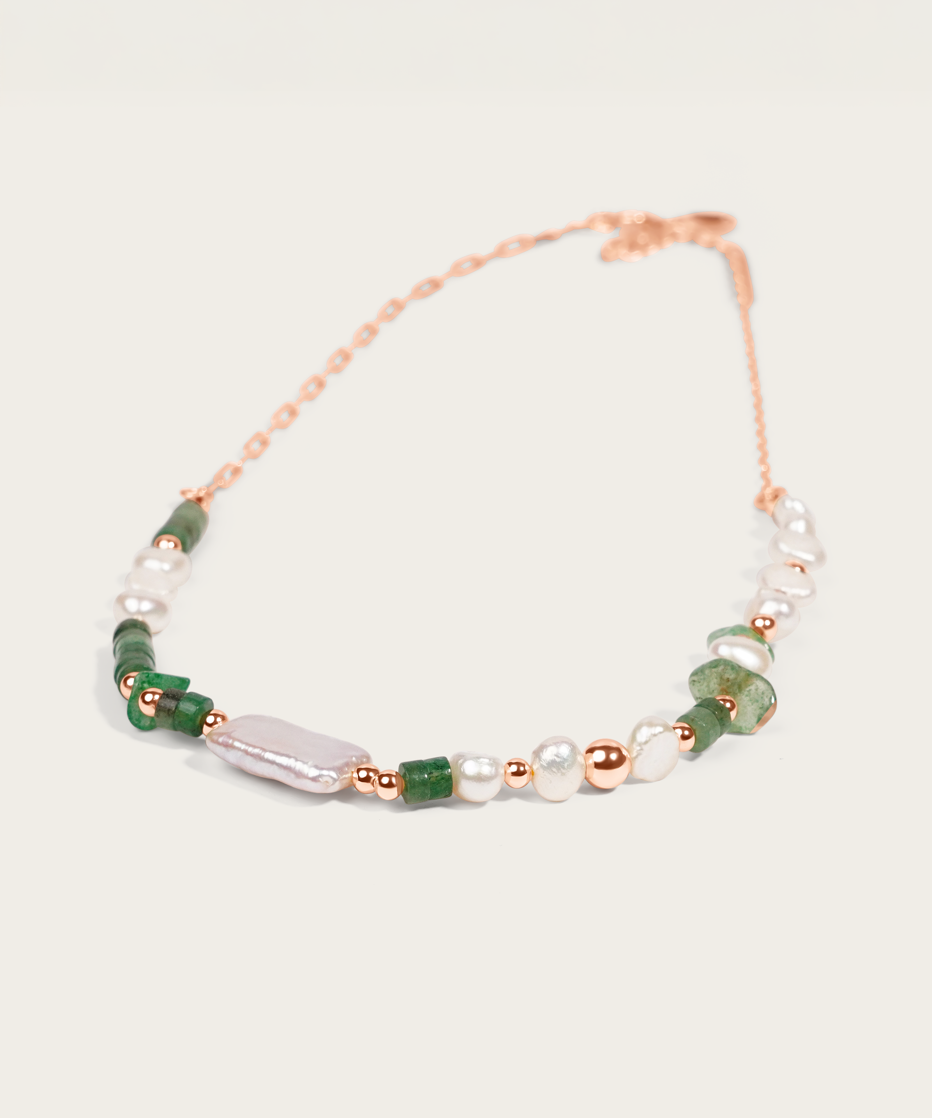 Pearl & Jade Necklace & Bracelet Set
