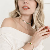 Biwa Pearl & Jade Beaded Necklace