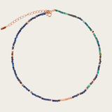 Lapis Lazuli & Turquoise Beaded Choker Necklace