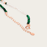 Mini Pearl & Jade Beaded Choker Necklace