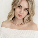 Mini Pearl & Jade Beaded Choker Necklace