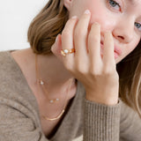 Flow Crest Pearl Ring